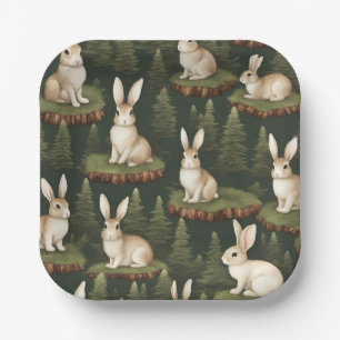 Niedliche Freudenzwiebeln im Hintergrund Pappteller