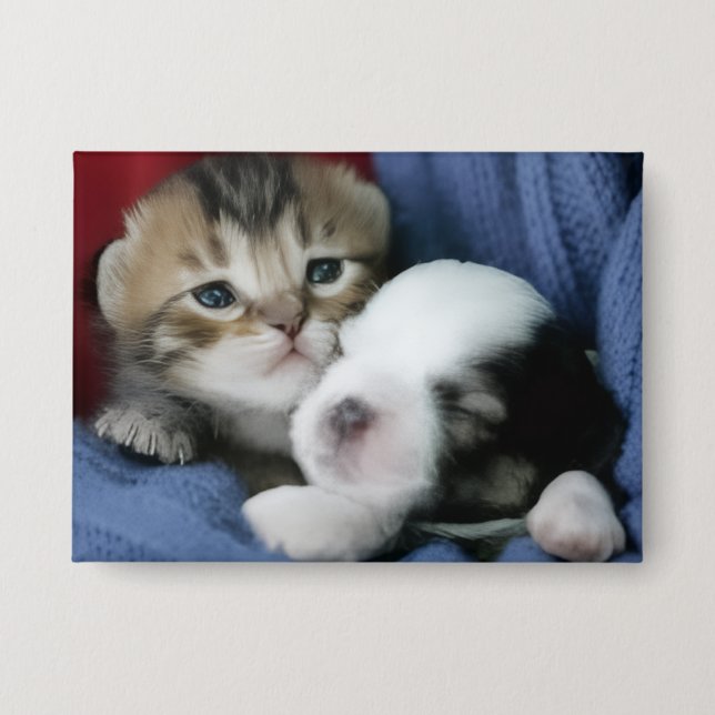 Niedliche Freunde Button (Vorderseite)