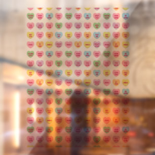 Niedliche Freundlichkeit Unterhaltung Herz Valenti Fensteraufkleber