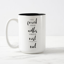 niedliche Freundschaft inspiriert Zweifarbige Tasse