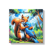 Niedliche Freundschaft Stretched Canvas Print