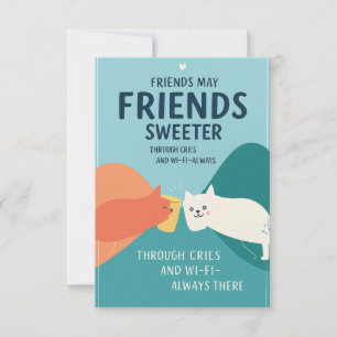 Niedliche Freundschaftsgrußkarte - "Freunde machen Dankeskarte