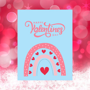 Niedliche Freundschaftskarte Boho Rainbow Valentin