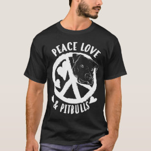 Niedliche Friedensmission der Liebe Amp Pitbuli -  T-Shirt