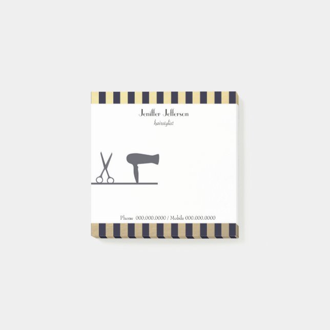 Niedliche Friseur-Verabredung Posten-it® Post-it Klebezettel (Vorderseite)