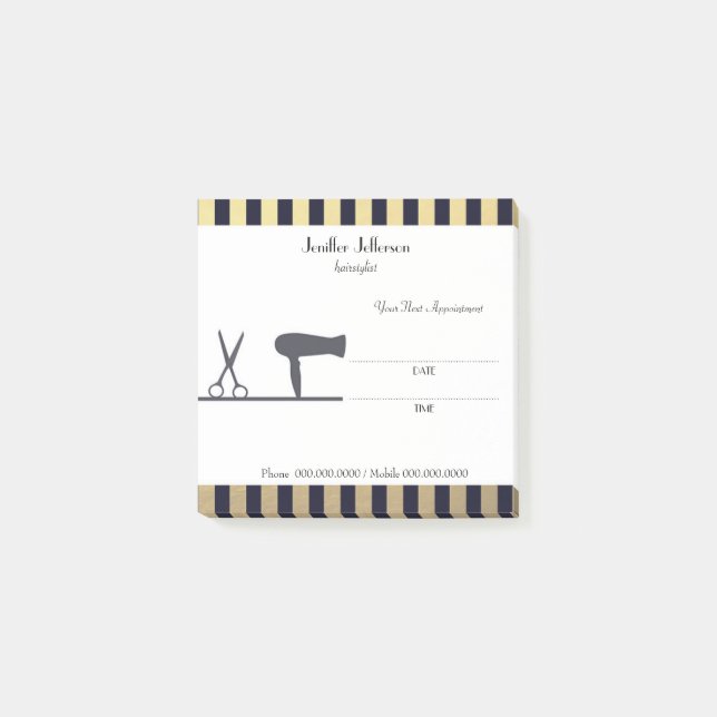 Niedliche Friseur-Verabredung Posten-it® Post-it Klebezettel (Vorderseite)