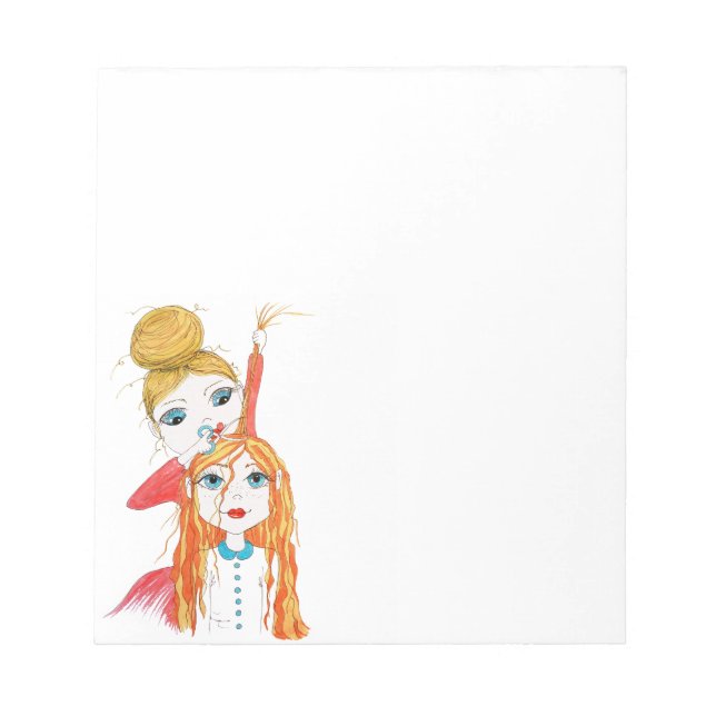 Niedliche Friseurin Notizblock (Vorderseite)