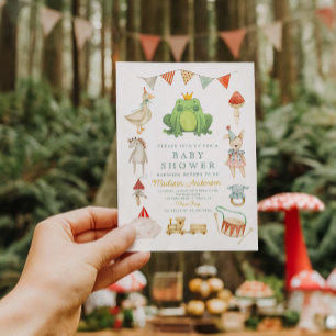 Niedliche Frog Kinderdusche Einladung