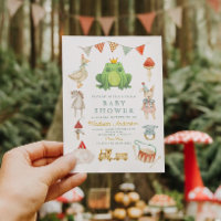 Niedliche Frog Kinderdusche Einladung