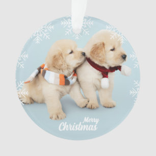 Niedliche frohe Weihnachten goldenen Retriever Wel Ornament