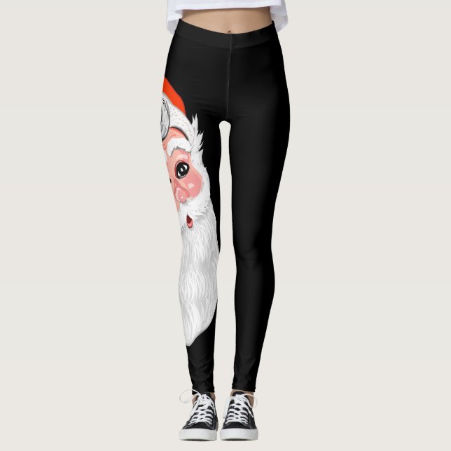 Niedliche frohe Weihnachten "Weihnachtsmanns" Leggings (Vorderseite)