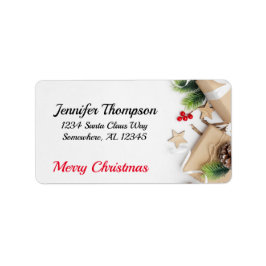 Niedliche frohe Weihnachtsadresse Adressaufkleber