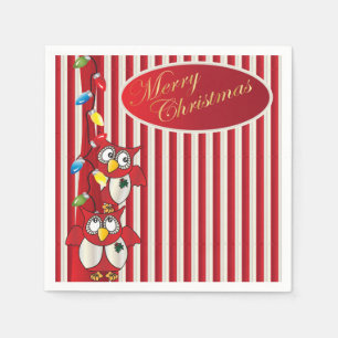 Niedliche frohe Weihnachtsbrillen Serviette