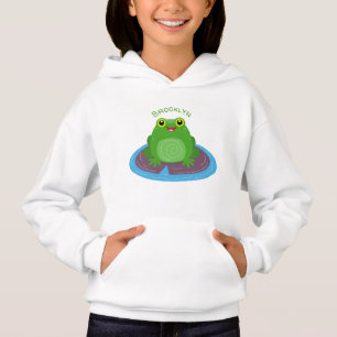 Niedliche Frosch-Cartoon-Abbildung Hoodie
