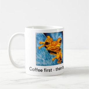 Niedliche Frosch-Kaffee-Tasse Kaffeetasse