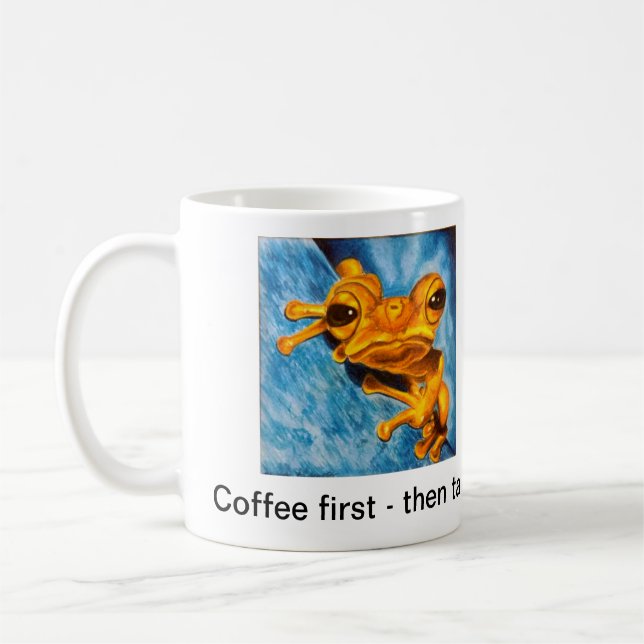 Niedliche Frosch-Kaffee-Tasse Kaffeetasse (Links)