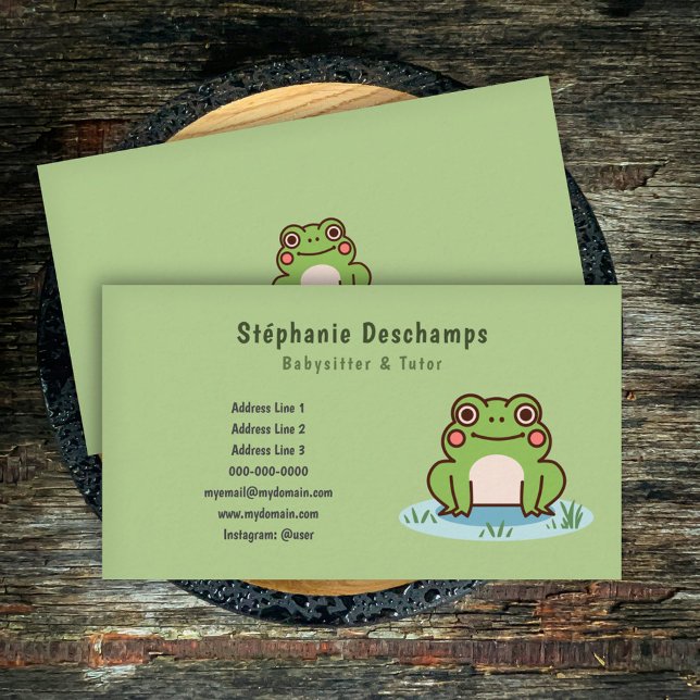 Niedliche Frosch-Visitenkarte Visitenkarte (Cute Frog Business Card)