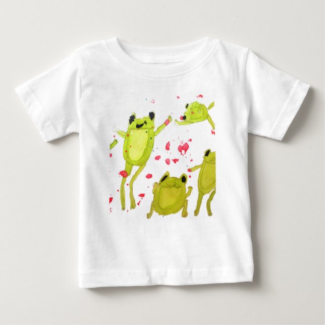Niedliche Froschdarstellung Baby T-shirt (Vorderseite)