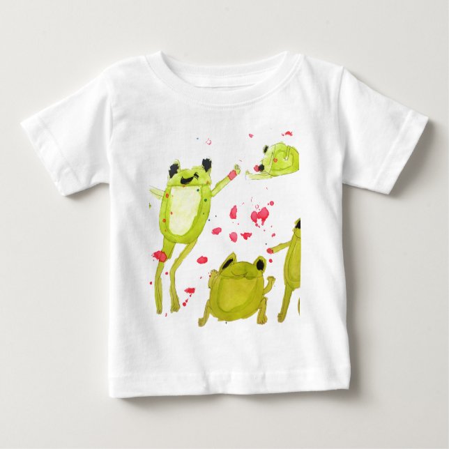 Niedliche Froschdarstellung Baby T-shirt (Vorderseite)