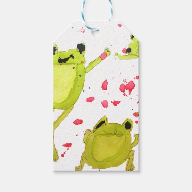 Niedliche Froschdarstellung Geschenkanhänger (Vorderseite)
