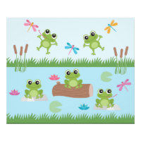 Niedliche Frösche im Teich