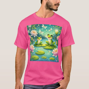 Niedliche Frösche Lilienpolster und -flöten - whim T-Shirt
