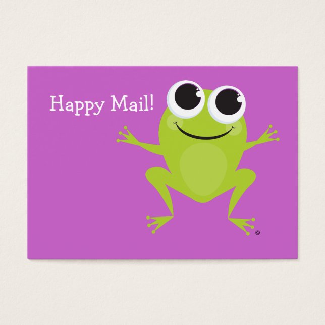 niedliche Froschkarte "Happy Mail" - tolle Kinderg (Vorderseite)