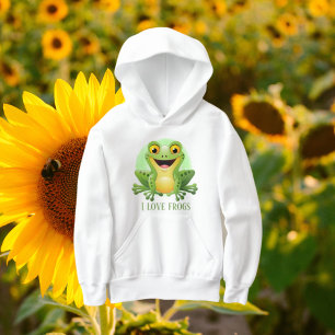 niedliche Froschliebhaber fügen Text hinzu Hoodie
