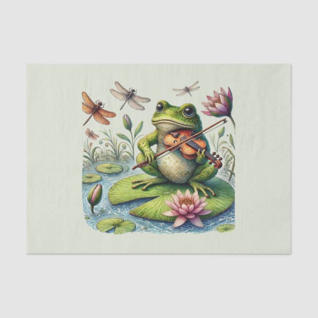 Niedliche Froschliebhaber Seidenpapier (Vorderseite)
