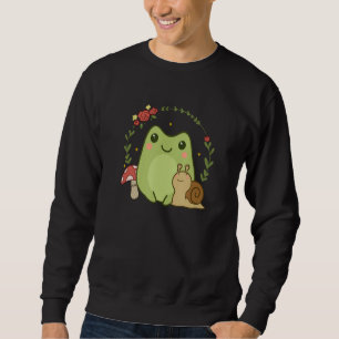 Niedliche Froschsnail-Pilz-Kernästhetik Sweatshirt