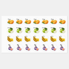 Niedliche FruchtaufkleberDesigns für Schulzeichen Etiketten