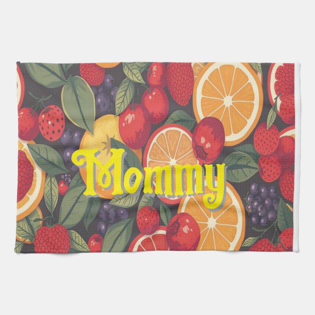 Niedliche Fruchtmuster - Fun Summer Design Geschirrtuch (Horizontal)