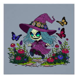 Niedliche Frühjahrshexe Poster