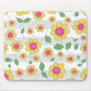 Niedliche Frühlingsblumen Kinder zeichnend Mousepad