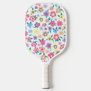 Niedliche Frühlingsblüten Muster Schüssel Pickleball Schläger