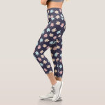 niedliche Frühlingspastellfarben-Halbmuster Capri- Capri Leggings<br><div class="desc">niedliches,  modernes pastellfarbenes Sommermuster für einen niedlichen Capri Leggings</div>