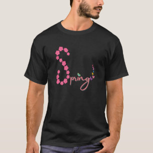 Niedliche Frühlingszeit Rosa Kirschblossom Schmett T-Shirt