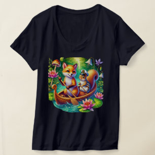 Niedliche Fuchs-Eichhörnchenliebhaber T-Shirt