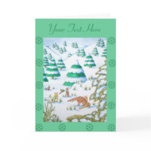 niedliche Fuchs- und Kaninchenschneeszene