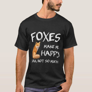 Niedliche Füchse machen mich glücklich, lange Schl T-Shirt