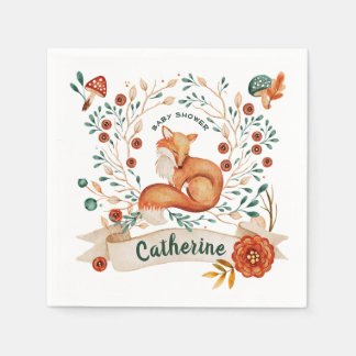 Niedliche Fuchsholzbrause Serviette