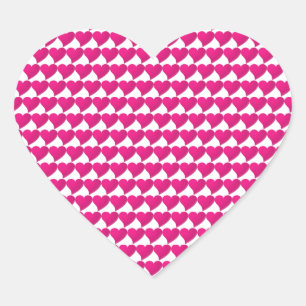 Niedliche Fuchsienherzen mit rosa Herzchen modern Herz-Aufkleber