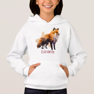 niedliche Fuchsliebhaber fügen Namen hinzu Hoodie
