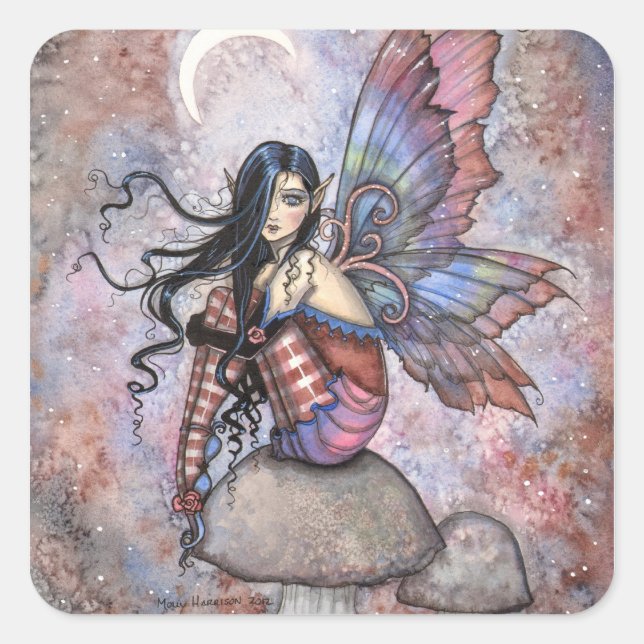 Niedliche Füllhalter Quadratischer Aufkleber (Vorderseite)