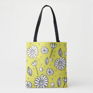Niedliche Fun-Blume Sommer-Tasche in Gelb