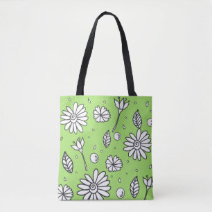 Niedliche Fun Blume Sommer Tasche in Grün