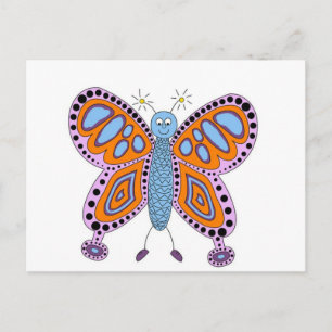 Niedliche Fun Butterfly Postkarte