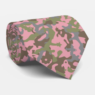 Niedliche Fun-Camouflage - Holz rosa Krawatte
