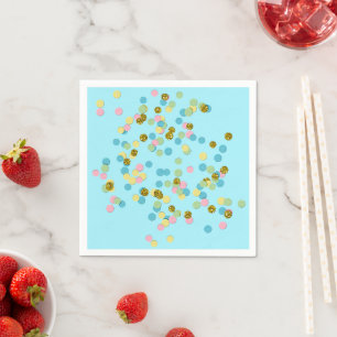 Niedliche Fun Colorful Moderne Confetti Dots Serviette