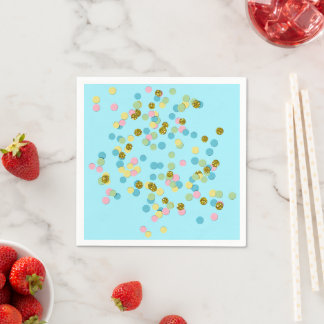 Niedliche Fun Colorful Moderne Confetti Dots Serviette